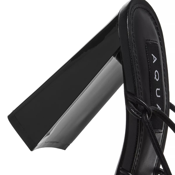 AQUA Women's Leah Ankle Tie High Heel Sandals. - Picture 5 of 8